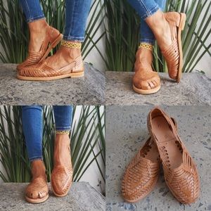 Women’s Handmade Huarache Shoes, Size 7
